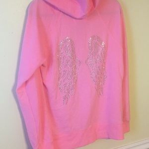 Pink VS zip up hoodie! NWT!